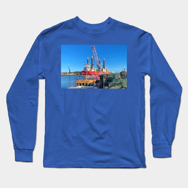Port of Blyth Import Dock Long Sleeve T-Shirt by Violaman